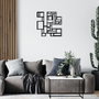 Wallity Squares Metal Decor Negro